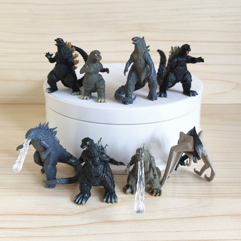 Model Kit Godzilla - 8 sztuk/zestaw Godzilla król ghidora złoty