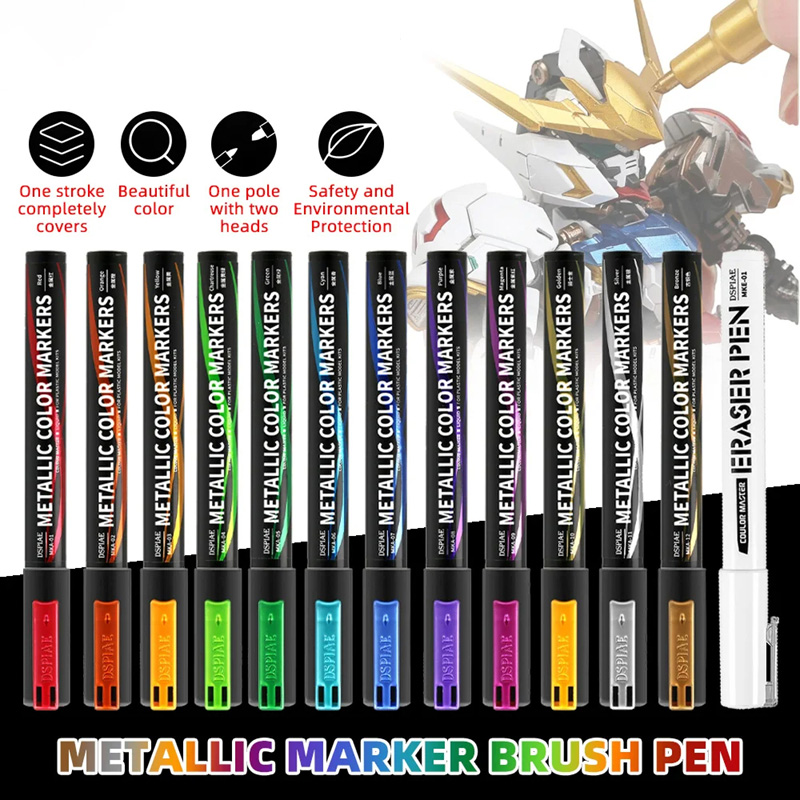 Model Kit Markers - Metaliczne markery, pisaki do malowania robotów,