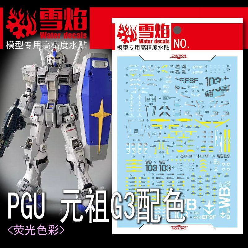 Model Kit Mecha - Modelowe naklejki Studio PGU RX-78-3 G3,