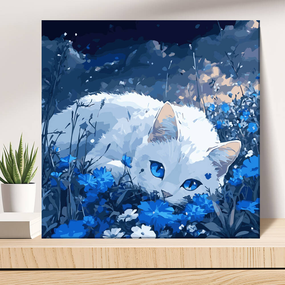 Model Kit Acrylic Paint - DIY Malowanie numerami Kot Zwierzęcy Cyfrowy