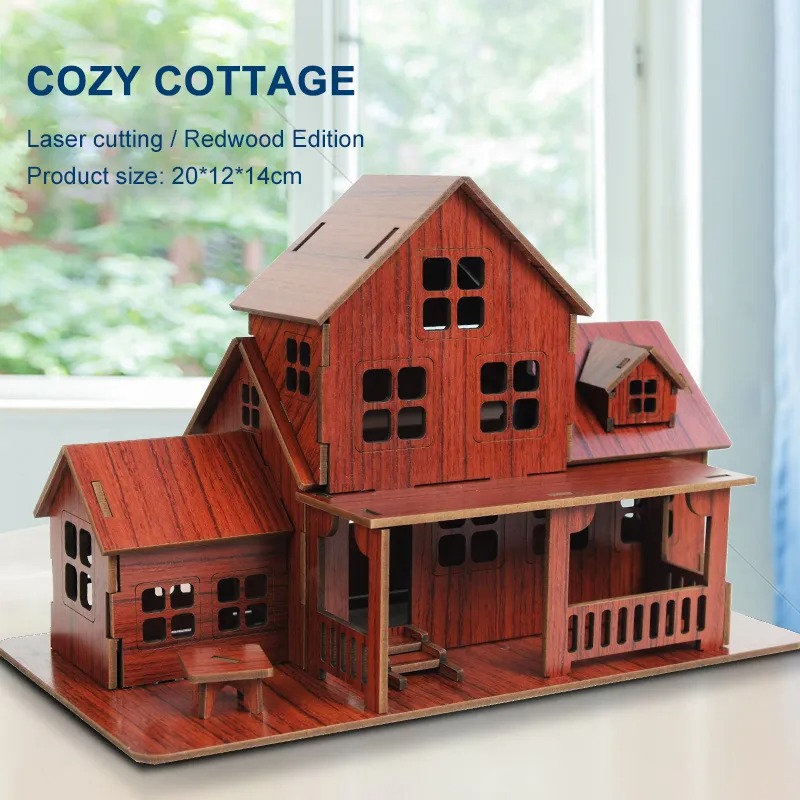 Model Kit Mecha - Drewniane puzzle 3D GamesCozy Cottage DIY