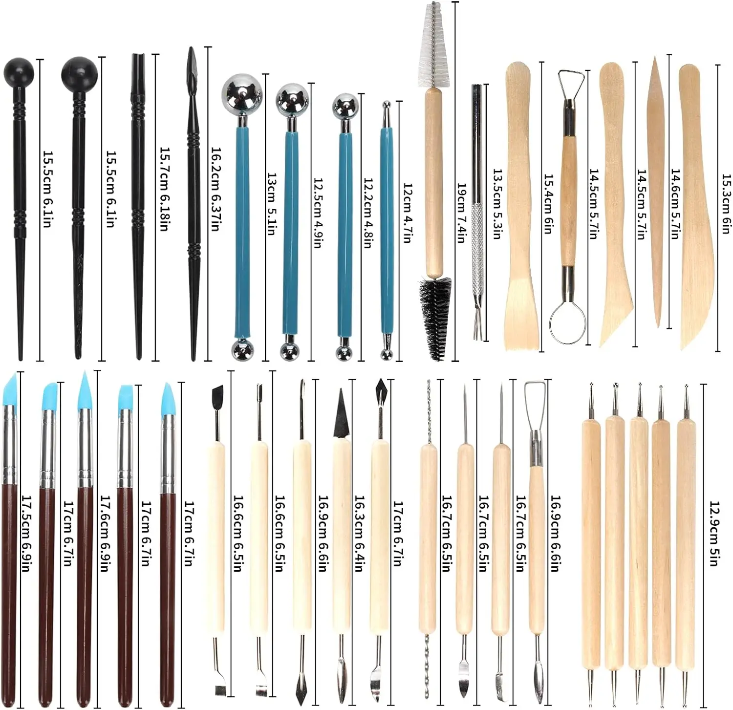 Model Kit Tool Set - Zestaw narzędzi ceramicznych 8-61 szt. -
