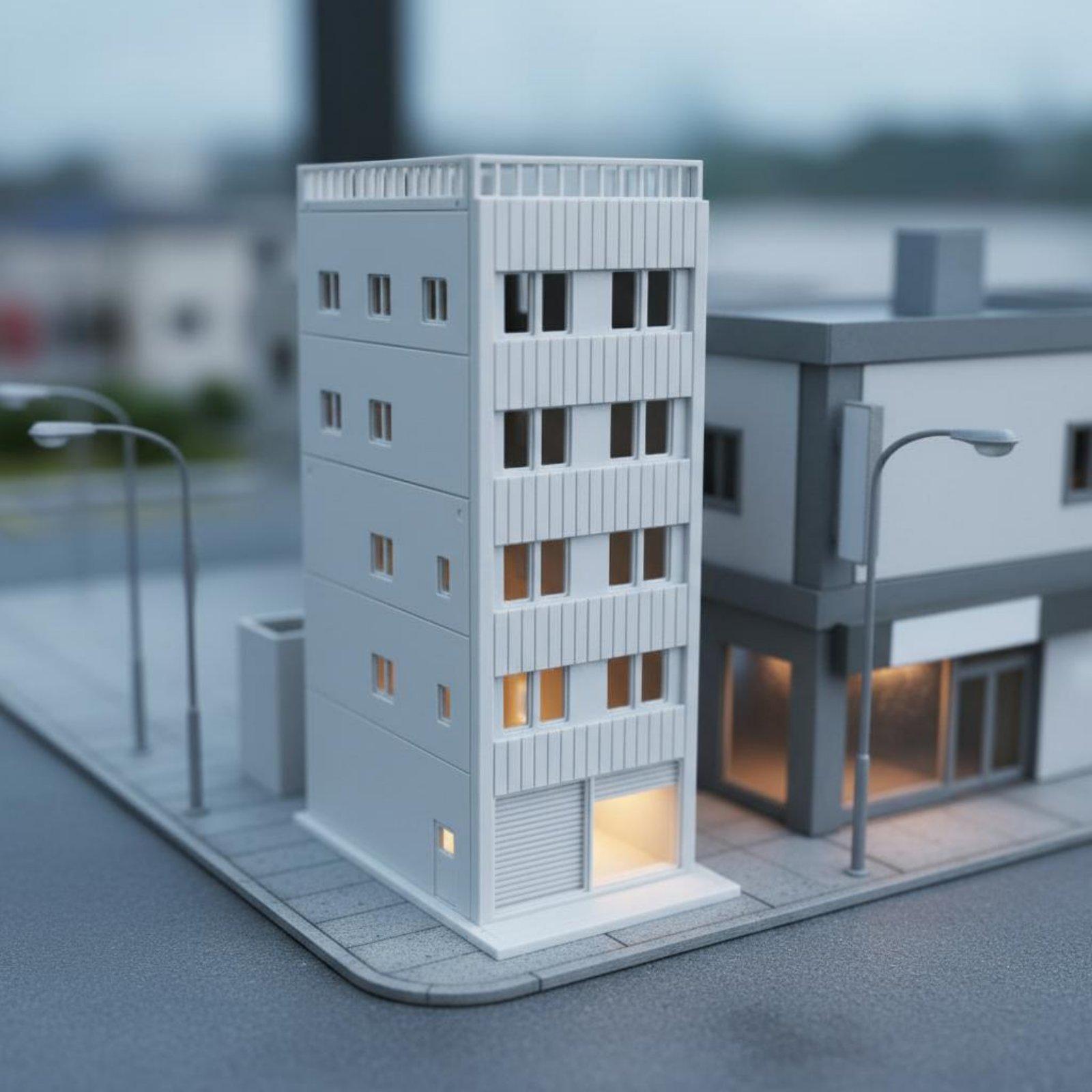 Model Kit Plastic - Zestaw do składania miniaturowego japońskiego domku,