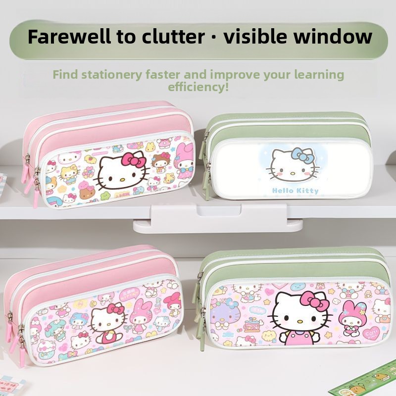 Model Kit Markers - Piórnik dwuwarstwowy inspirowany Hello Kitty, kawaii,