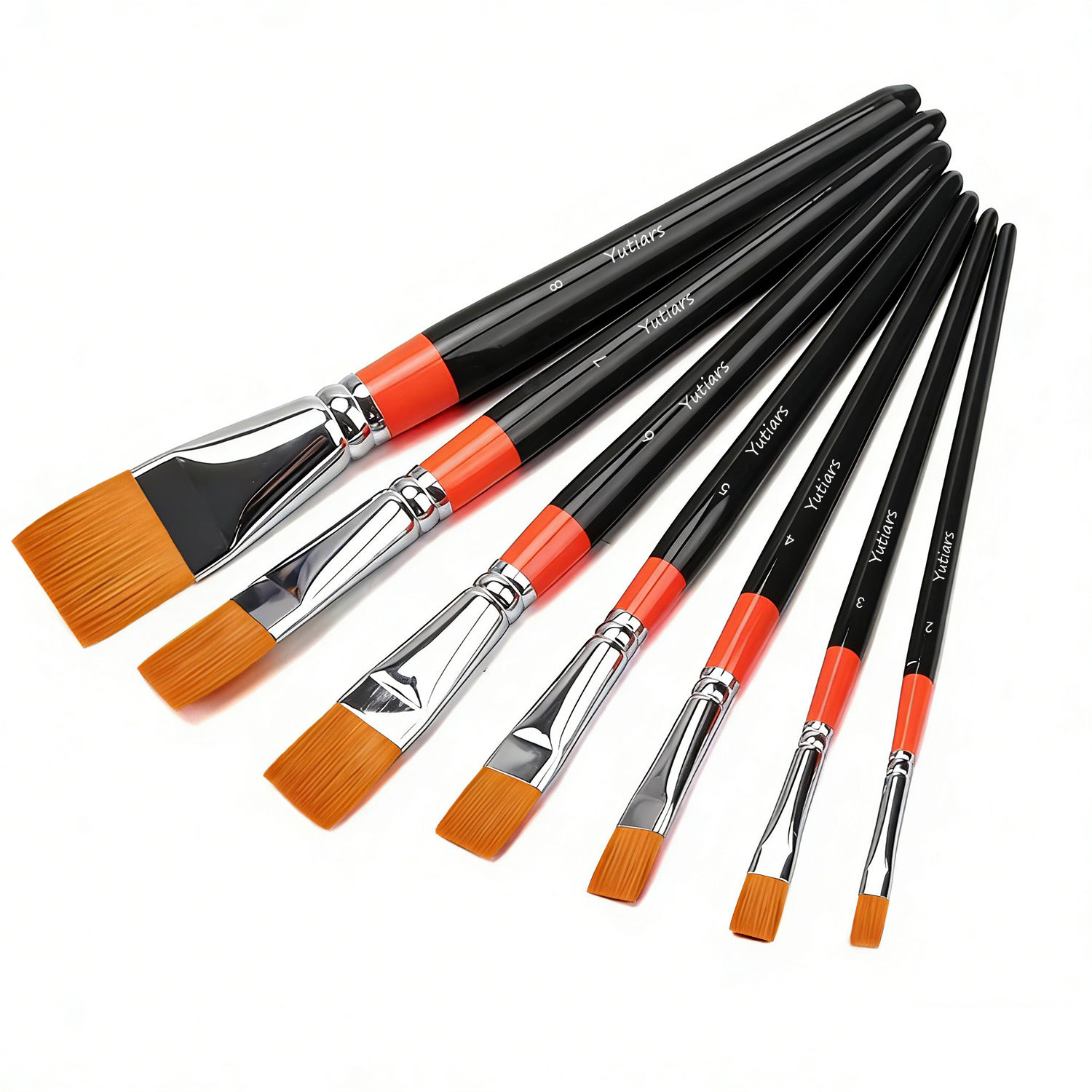 Model Kit Acrylic Paint - 8 szt. Profesjonalny zestaw płaskich pędzli