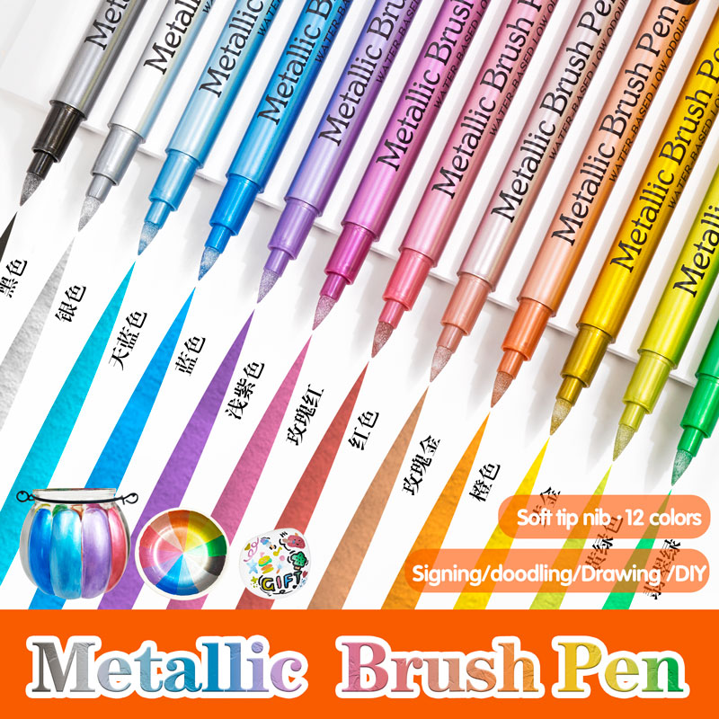 12 kolorów pędzla metaliczne m – Model Kit Markers recenzja i cena