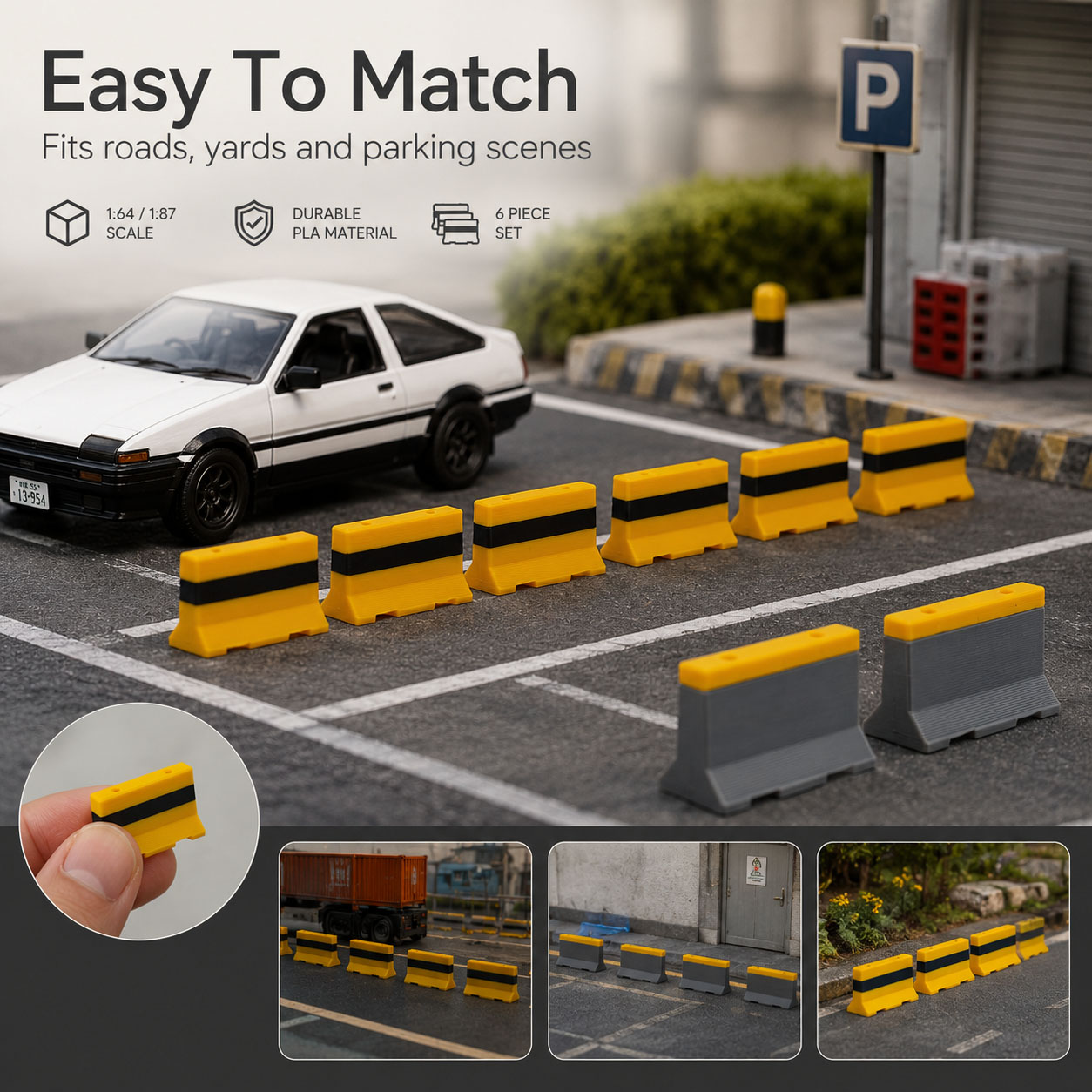 1:64 1:87 Miniaturowe barierki – Model Kit Cement recenzja i cena