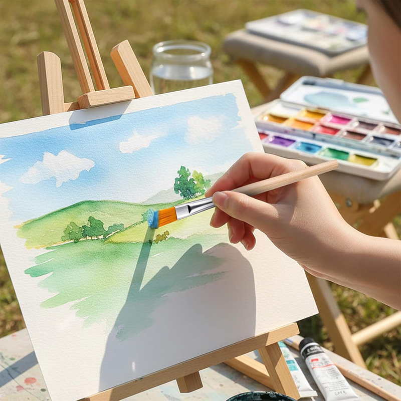 Zestaw 5 pędzli z drewnianą rą – Model Kit Acrylic Paint recenzja i cena