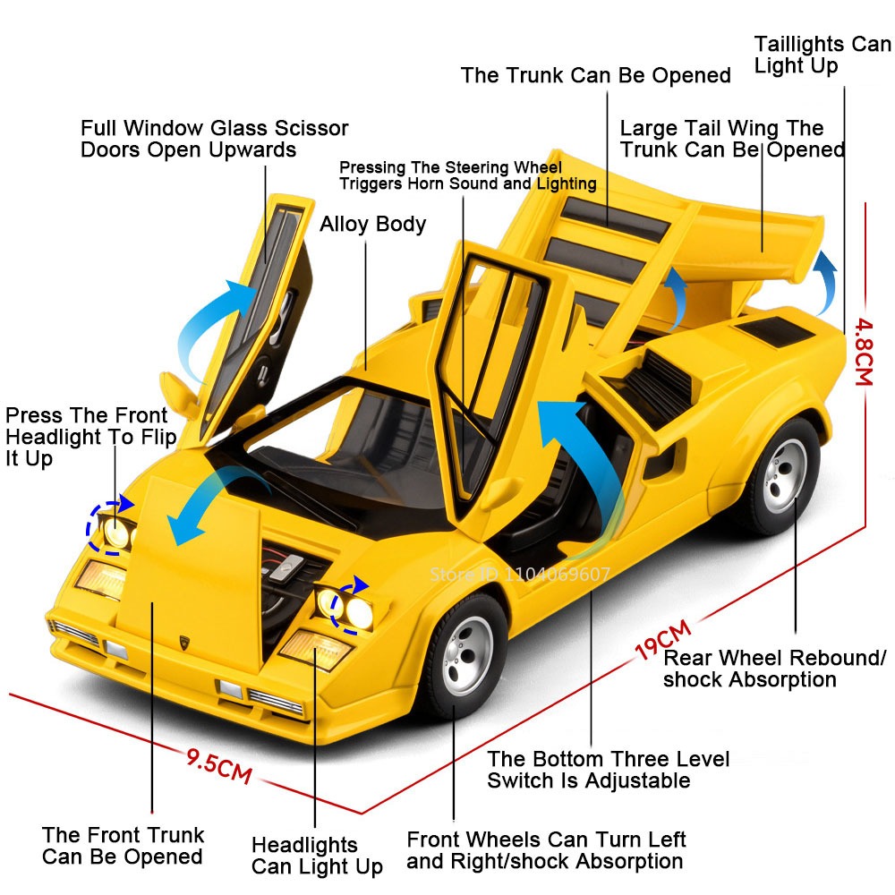 1:24 Countach LP500S REVUELTO  – Model Kit Lamborghini recenzja i cena